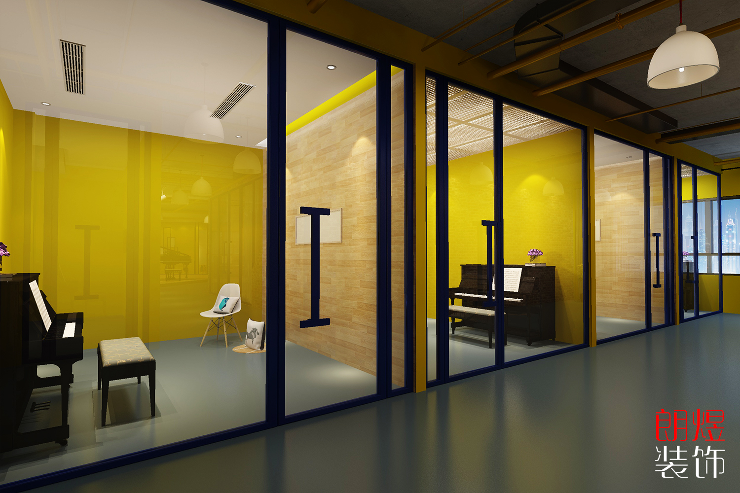 現(xiàn)代音樂(lè)藝術(shù)學(xué)校裝修效果圖