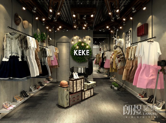 女裝店鋪裝修設計-室內設計效果圖3