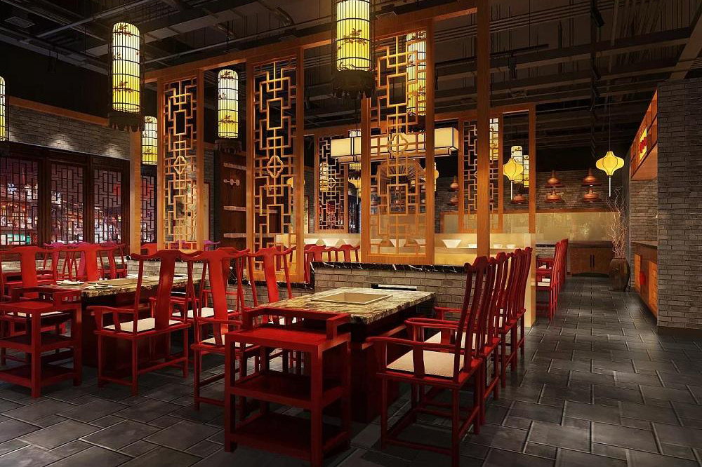 簡單大氣火鍋店裝修圖