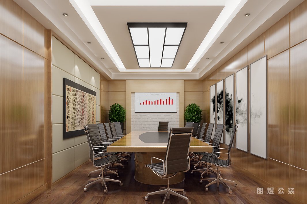 會(huì)議室石膏板吊頂裝修效果圖