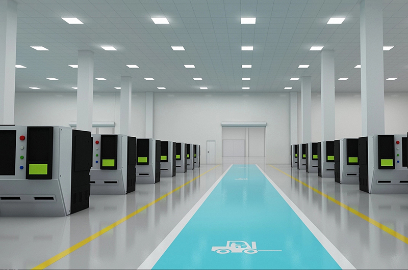 工業(yè)廠房生產(chǎn)車(chē)間裝修效果圖