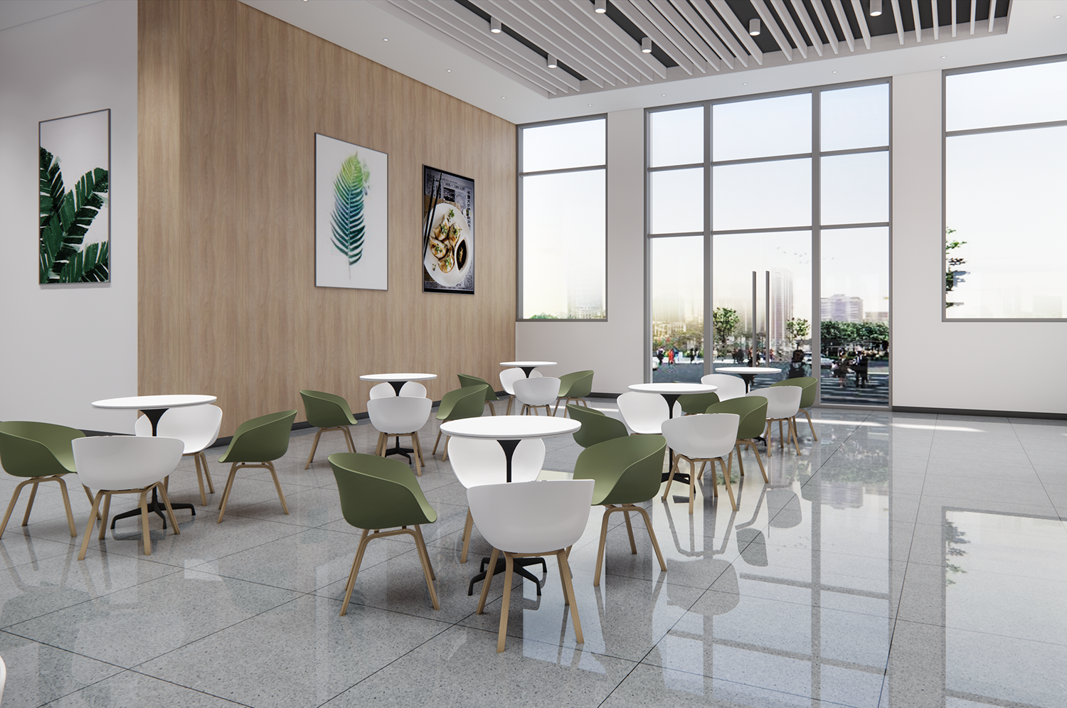 廠區(qū)職工食堂裝修改造設計效果圖