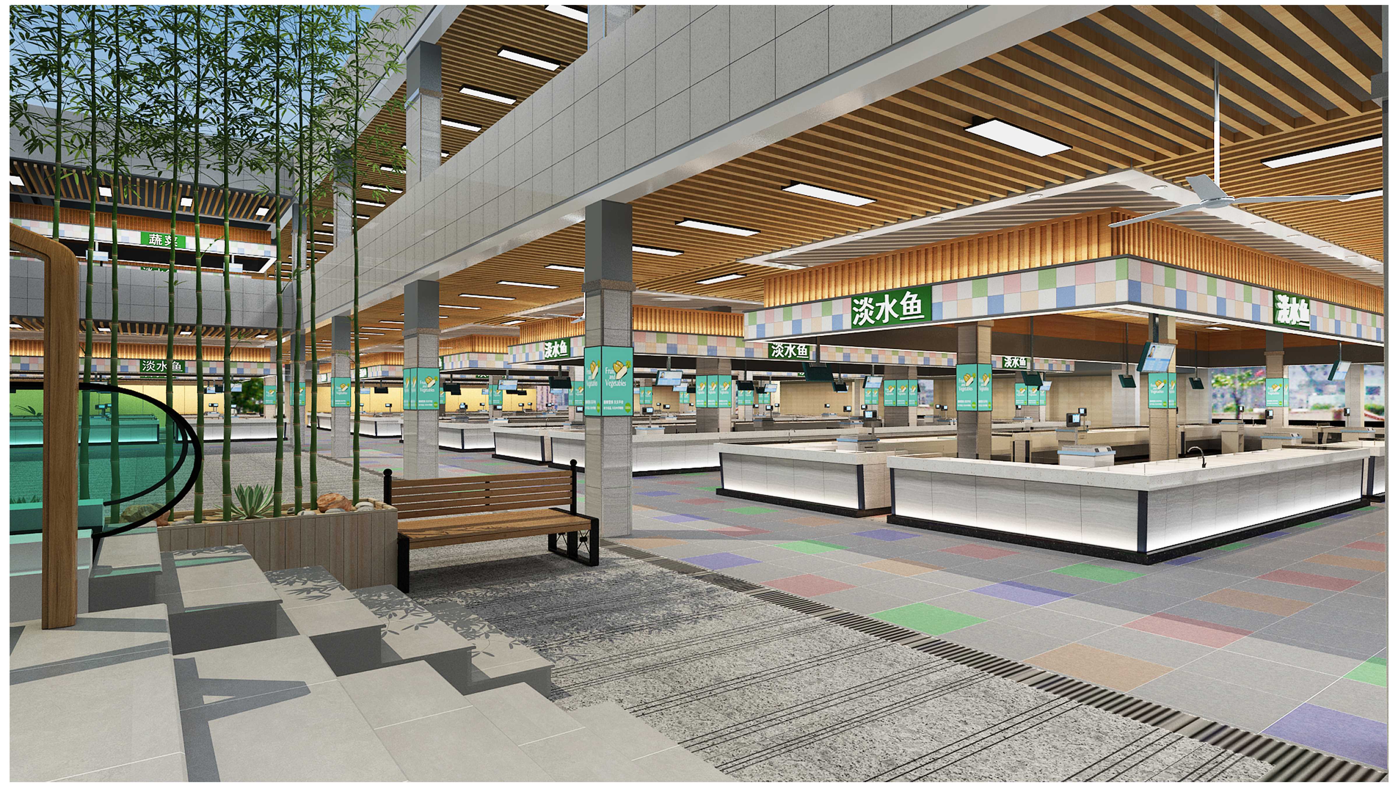 農(nóng)貿(mào)市場裝修設計效果圖