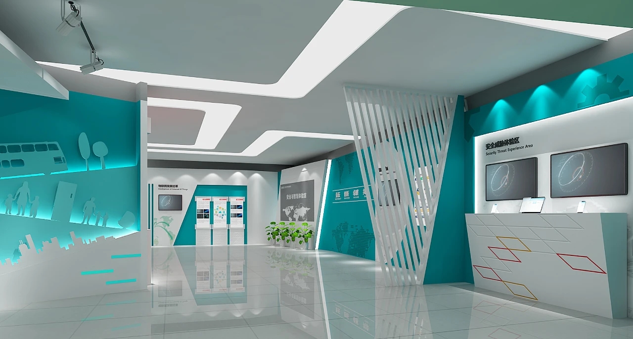 簡約大氣智慧展廳體驗(yàn)館裝修效果圖