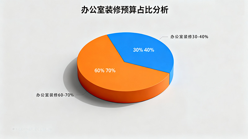 辦公室裝修拆改、水電、吊頂、墻面地面占總預(yù)算的30%-40%
